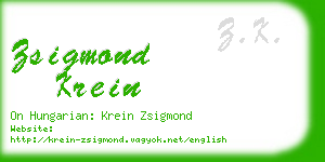 zsigmond krein business card